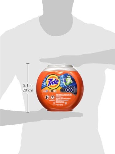 Tide PODS Liquid Laundry Detergent Soap Pacs, 4-n-1 Ultra Oxi, HE Compatible 43 Count, Built in Pre-treater for Stains