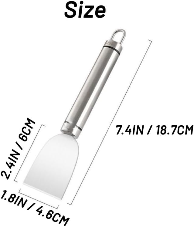 2 Pack Stove Scraper for Tough Case - Wide Using Stainless Steel Scraper for Stove BBQ Grill Kitchen - Scraper for Cleaning Stove Top, Cooktop, Oven, Glass Scraper
