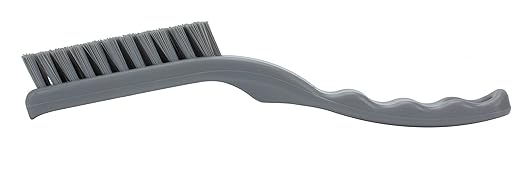 SPARTA Plastic Grout Brush, Crevice Brush with Hanging Hole for Cleaning Narrow Spaces, 9 Inches, Gray