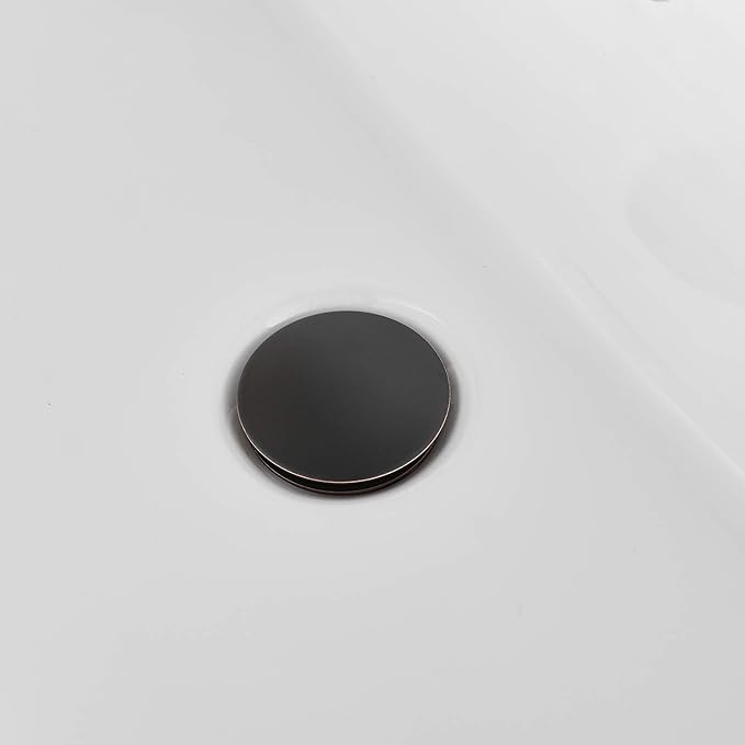 BWE Pop Up Drain Bathroom Faucet Vessel Vanity Sink Drain Stopper with Overflow Fits Bathroom Standard Sink Hole 1-1/2" to 1-3/4" Oil Rubbed Bronze