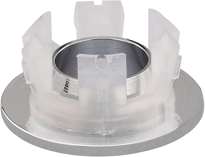 Sink Basin Trim Overflow Cover Brass Insert In Hole Round Caps Brushed Nickel