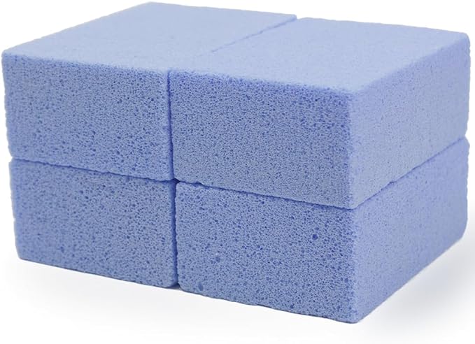 Multiuse Magic Cleaning Stone Barbecue Grill Cleaner Griddle Scraper for Removing Stains BBQ Grease,4 Pack Blue Clean Block Clean Brick Cleaning Brush for Flattops Cookers Pool Racks Toilet Utensils