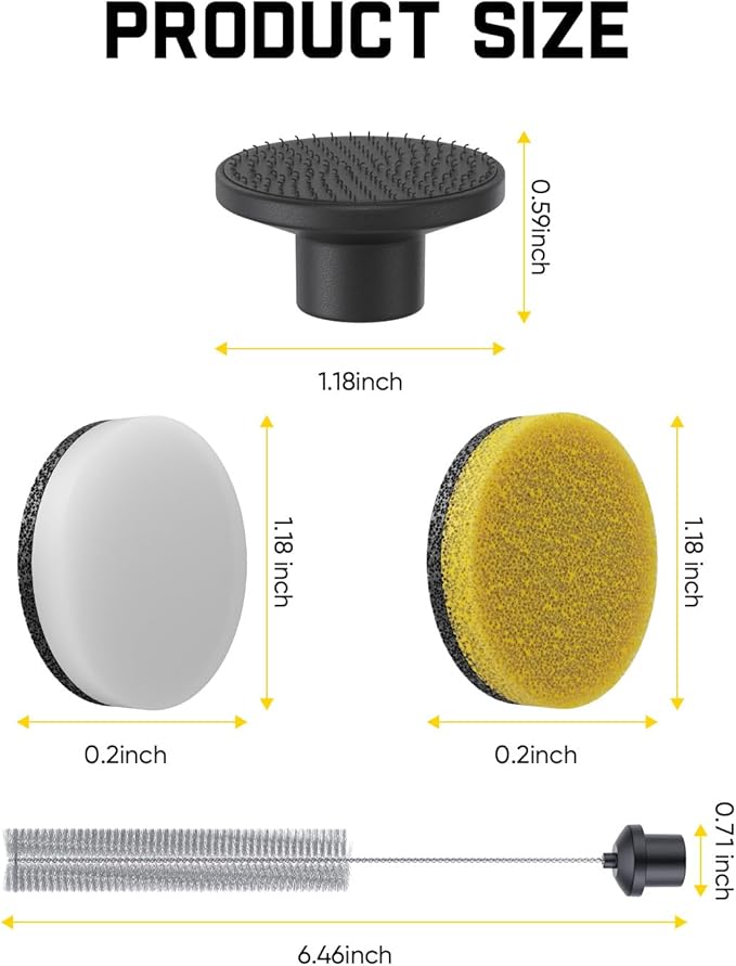 24 PCS Replacement Pads for Fanttik Flip G10 Nano HomeCare Cordless Electric Spin Scrubber, Suitable Electric Grout Scrubber Only, Accessories for Grout, Tiles, Sinks, Crevices