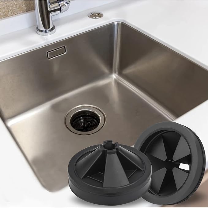 Garbage Disposal Splash Guards, 2-Pack 3 1/8" Sink Baffle Food Waste Disposer Drain Splash Guard Collar Quiet Collar Cover EPDM Rubber Drain Plugs Insert Parts for Waste King, Whirlaway, GE Disposer
