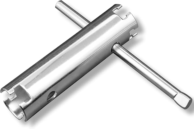 Basket Strainer Wrench Long Enough to Work on Deep Modern Universal Sink Double-ended 1/2" & 3/8" with Sliding Handle Kitchen Tool
