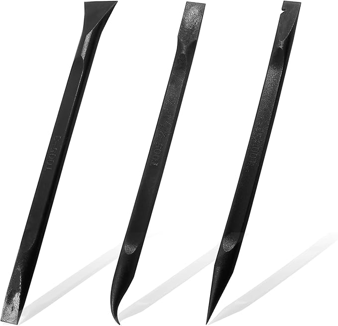 9Pcs Carbon Fiber Scraper Cleaning Tool Non-Scratch Plastic Multi-Purpose Stiff Scraper Pen-Shaped Scraper Tool for Paint, Stickers Label, Food, Tight Spaces, Crevices, Kitchen (Black)