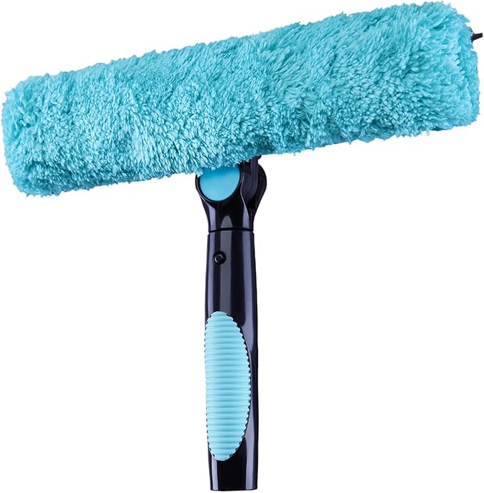 11" Window Squeegee and Microfiber Scrubber 2-in-1 Combo Cleaning Tools (Attachement Only) (1)
