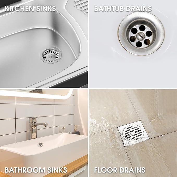 Lemon Scent Bio-Flow Drain Strips - 48 Strips | L-Wash Drain Cleaner & Odor Remover Drain Sticks - Keeps Drains Fresh