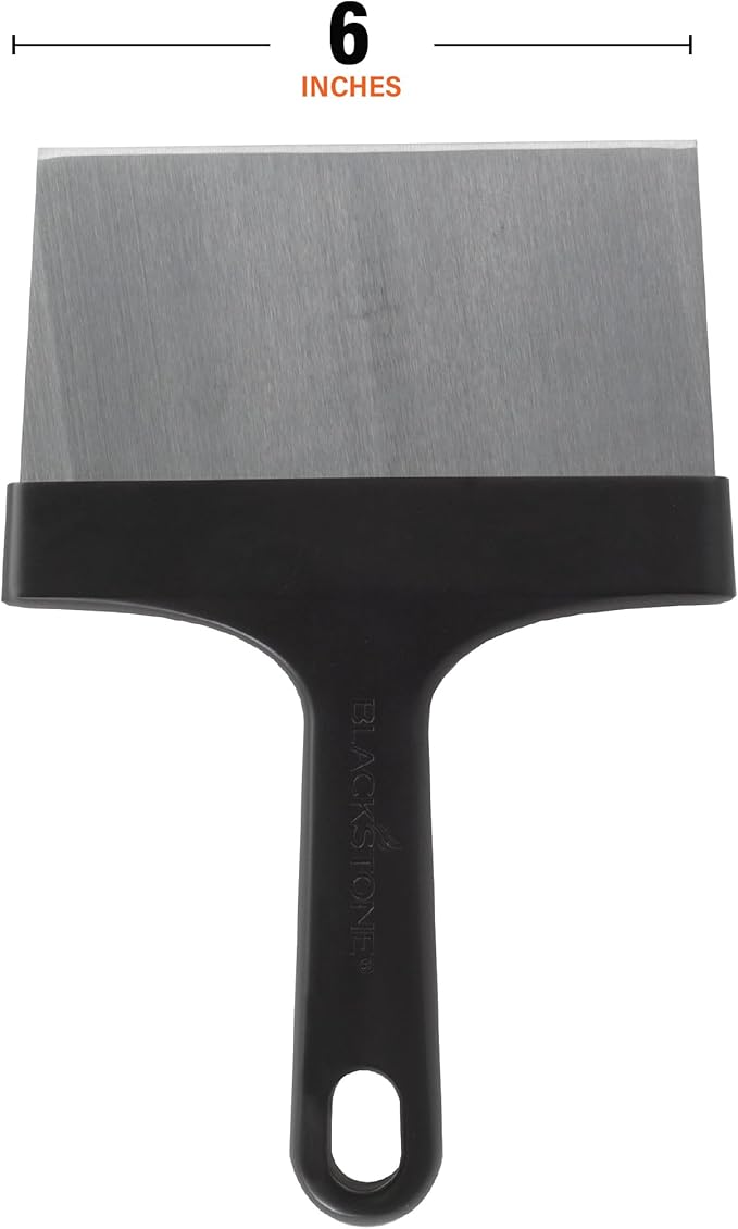 Blackstone Griddle Scraper – Heavy Duty Flat Top BBQ Grill Scraper for Cleaning – Stainless Steel Metal Construction with Long Handle – Multipurpose Kitchen Food Scraper & Chopper Accessories - 5061