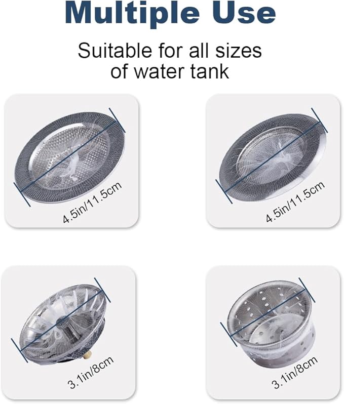 250 PCS Kitchen Disposable Mesh Sink Strainer Bag and PP Extraction Box Fits All Size Sink Strainer Elastic Anti-clogging Sink Drain Strainer Collecting Kitchen Food Waste Garbage