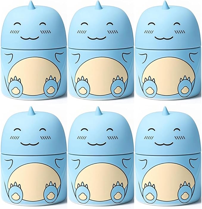 Dinosaur Shaped Automatic Toilet Bowl Cleaner with Ocean Scent, 6 Pack, Long-Lasting Bathroom Tank Tablets in Bottles