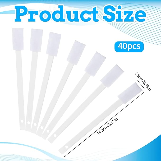 40Pcs Disposable Crevice Brush, Disposable Window Track Cleaning Brush, Crevices Hole Cleaning Tool for Keyboards, Table, Corner, Small Spaces