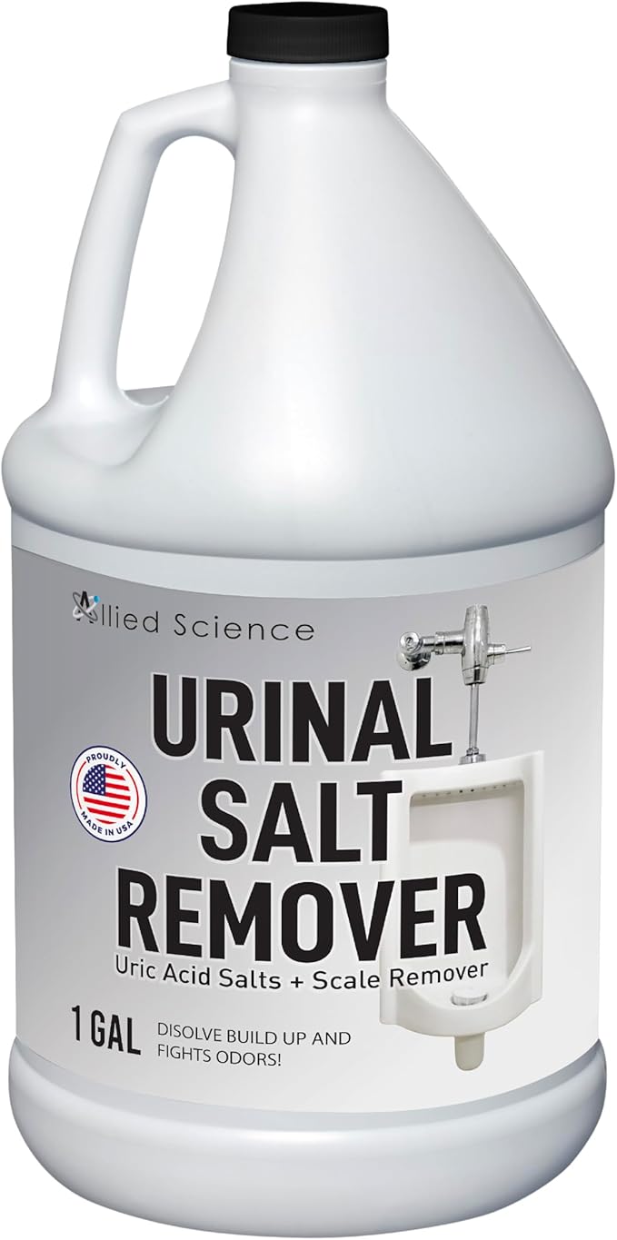 Allied Science Urinal Salt Remover - Uric Acid Salts Scale Remover Unclogs Urinals and Removes Uric Acid Odors - 1 Gallon / 128 fl oz