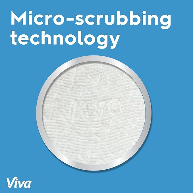 Viva Multi-Surface Cloth Paper Towels, Task Size - 12 Super Rolls (2 Packs of 6) - 81 Sheets Per Roll