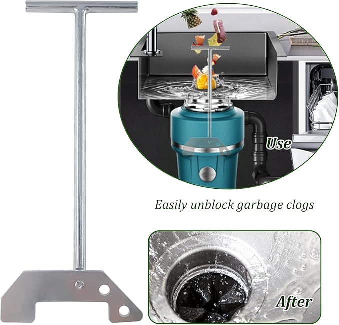 Garbage Disposal Unjamming Wrench, Garbage Disposal Wrench Tool Compatible with Moen/Waste King/InSinkErator Garbage Disposals,Dislodge Jams or Clutter From Above The Sink