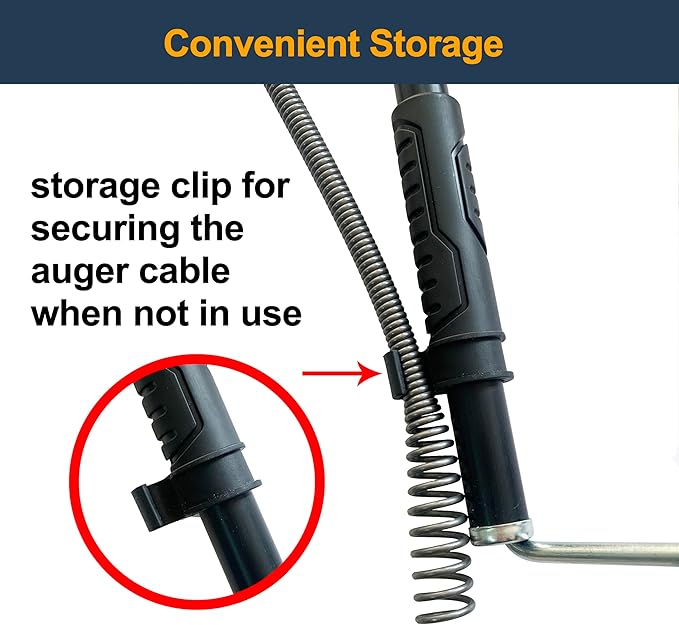 HimaPro Professional Toilet Auger/Closet Auger, 3 Feet Pipe Snake for Unclogging Toilets