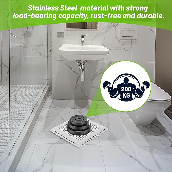 Shower Drain Cover Shower Drain Hair Catcher Strainer for Bathroom Floor,Durable Square Shower Hair Drain Catcher to Keep Away from Clogged Drain-No Rust!