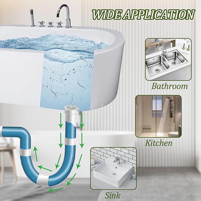 Waziaqoc 2 Pack Drain Hair Catcher, Square Silicone Hair Stopper Shower Drain Covers for Bathroom, Bathtub and Kitchen, Easy to Install and Clean(Grey)