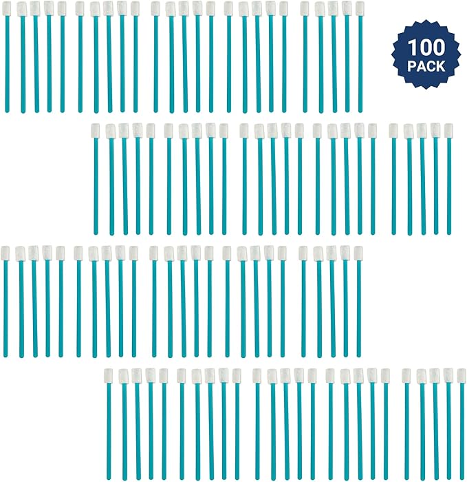 Evaclean Swilly Original Disposable Crevice Brushes - 100 Pack - Versatile Cleaning Tool for Tight Spaces, Window Tracks, Keyboards, Car Vents, and Household Use (Blue)
