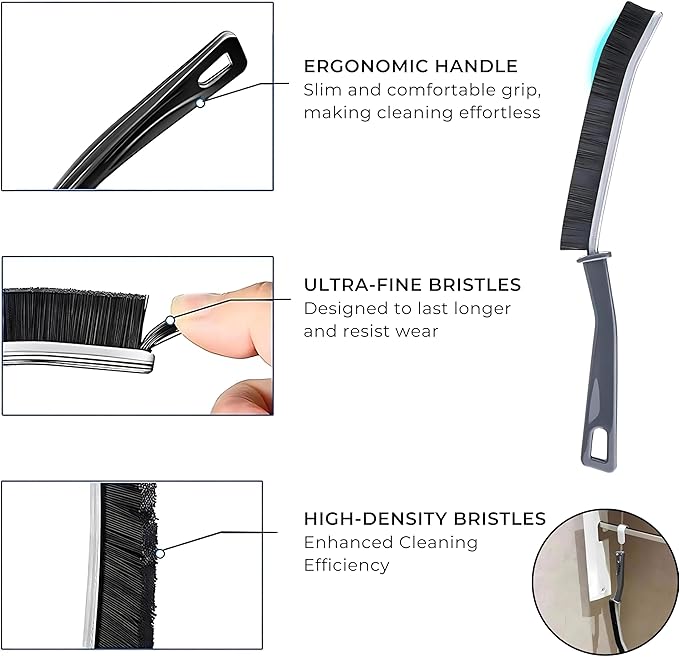 Dryer Lint Brush Vent Trap Cleaner Plus 5PCS Crevice Gap Cleaning Brushes - Refrigerator Condenser Coil Brush & Hard Bristle Crevice Cleaning Tool Kit for Household Use
