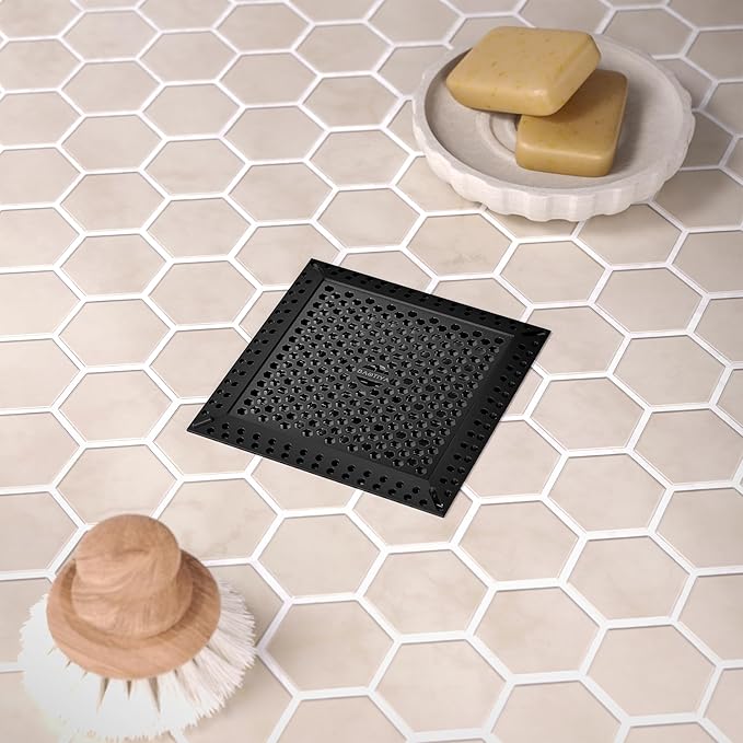 Not Moving Shower Drain Hair Catcher,Effective Hair Catcher Shower Drain,Square Flat Shower Drain Cover Protector Filter,Efficient Drainage,Hair Trap Stopper