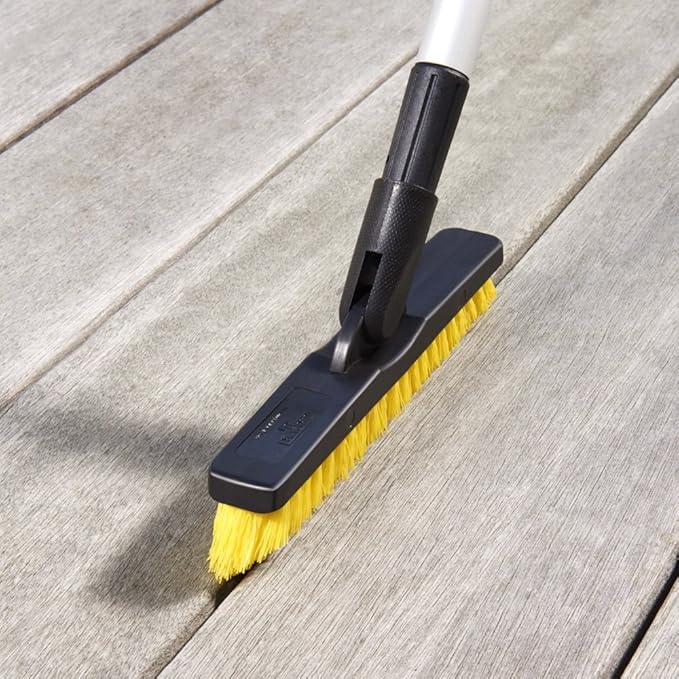 Unger Professional Hydropower Bi-Level Scrub Brush Head, 10" & Swivel Grout and Corner Scrub Brush Head