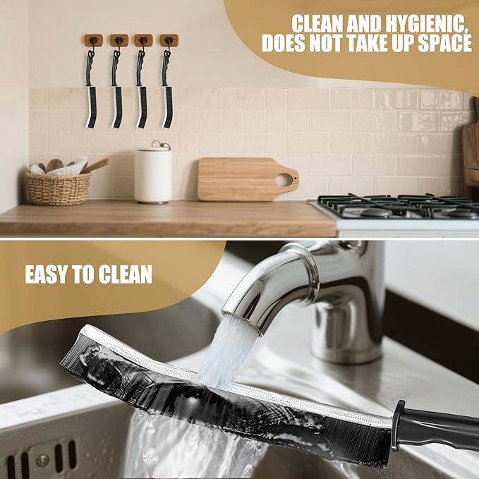 Household Gap Cleaning Brush Set, Grout Cleaner Brush, Hard Bristle Crevice Cleaning Tool, Deep Cleaning of Kitchens and Bathrooms' inaccessible Corners and Recesses (15Pcs)
