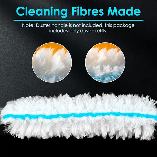 (10 Count) Duster Refills Compatible with Bona Extendable Dusting Kit and The Bona Compact Dusting Kit, Disposable Dust Removal Brush Heads for Electronics, Furniture, Car Interior