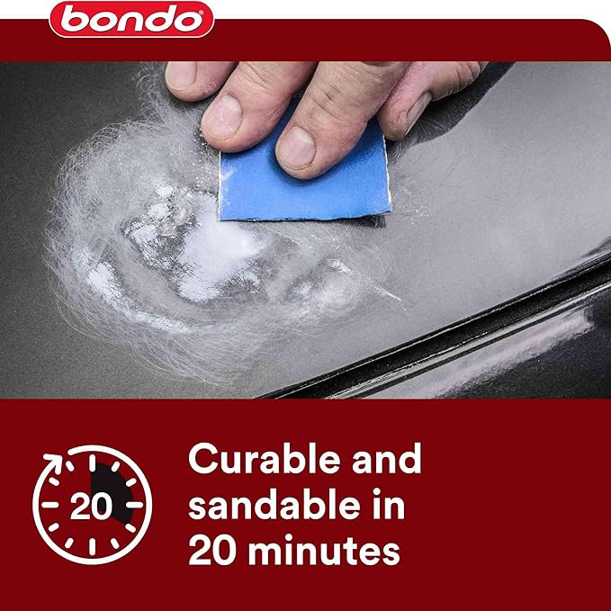 3M Bondo Glazing and Spot Putty 6-Pack, 4.5 oz Tubes, Nitrocellulose Automotive Glazing Putty for Filling Pinholes, Scratches, Minor Dings and Hairline Cracks, Sandable in 20 Minutes