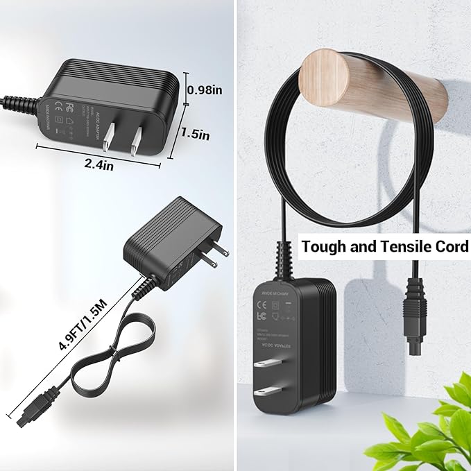 Vacuum Cord Fits for Shark V2945Z XA2950 V2950 YLS0041T110025 YLS0041-T110025 Charger for Shark Vacuum Replacement Power Cord