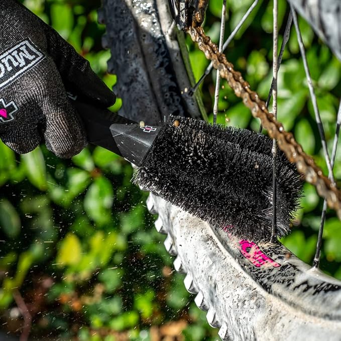Muc-Off Two-Prong Bike Cleaning Brush, Black, One Size
