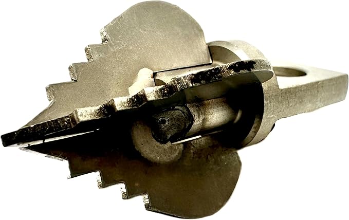 1” Spear 4 Flute Flow Fixer Drain Cleaner Plumbing Snake Cutter Head for 1-1/4” – 2” Pipes, Clears & Scrapes Inner Walls, Fits 3/8” 1/2" or 9/16” Cables, Commercial & Residential Use