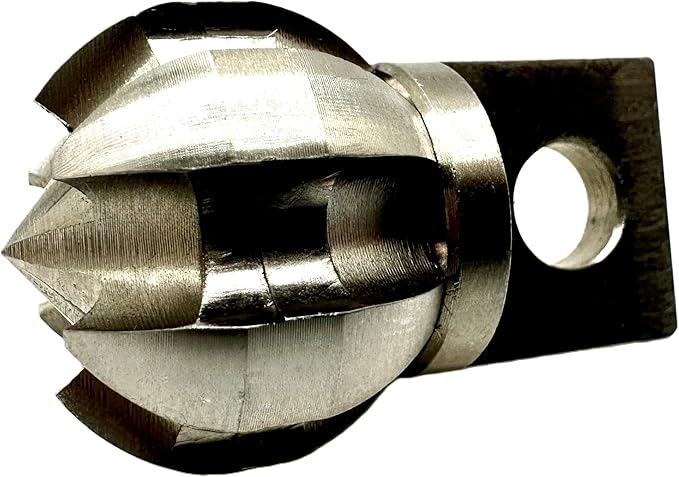 1” Flow Fixer Drain Cleaner Plumbing Snake Cutter Head for 1-1/4" - 2" Pipes, Clears & Scrapes Pipe Inner Walls, Fits 5/16” & 3/8” Cables, for Commercial & Residential Use