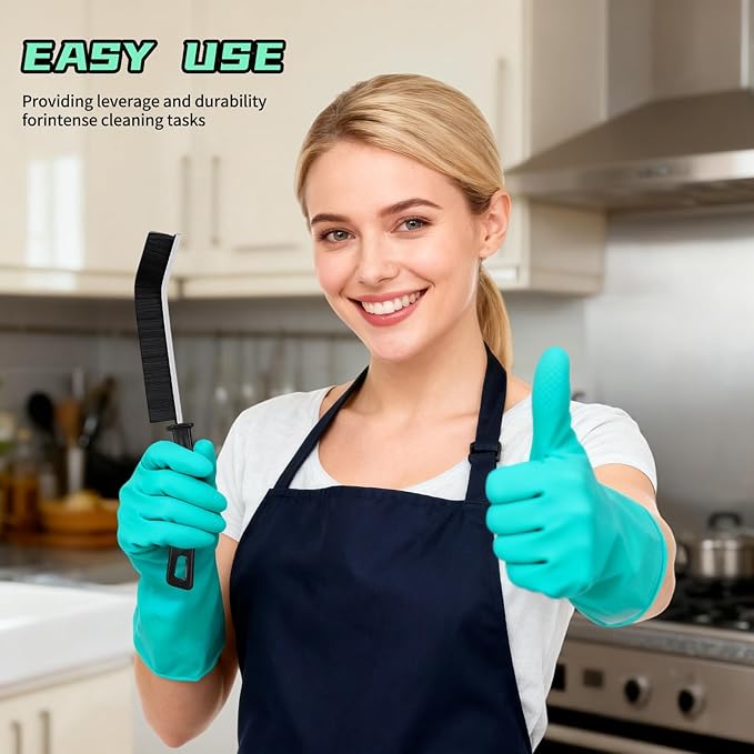 Hard Bristle Crevice Cleaning Brush,Cleaner Scrub Brush Tool for Hard to Reach Tight Space, Home Essentials, Cleaning Supplies for Shower, Bathroom, Kitchen, Toilet, Window (6)