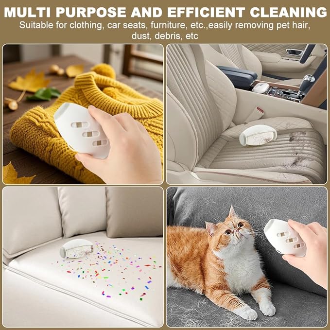 2 Pcs Reusable Lint Roller for Pet Hair, Portable Mini Lint Roller for Clothes, Washable Gel Lints Remover Tool Extra Sticky Cleaner for Clothes Sofas Hair Debris Dust (Color:White)