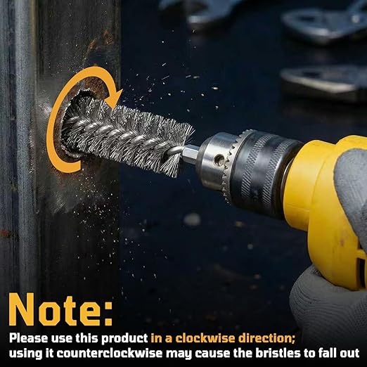 27 Pcs Stainless Steel Bore Brush Set, Metal Wire Cleaning Brushes with 1/4" Hex Shank, Abrasive Bore Cleaning Wire Brush for Drill for Removing Rust Dirt in Pipes Machinery Parts and More 8mm-28mm