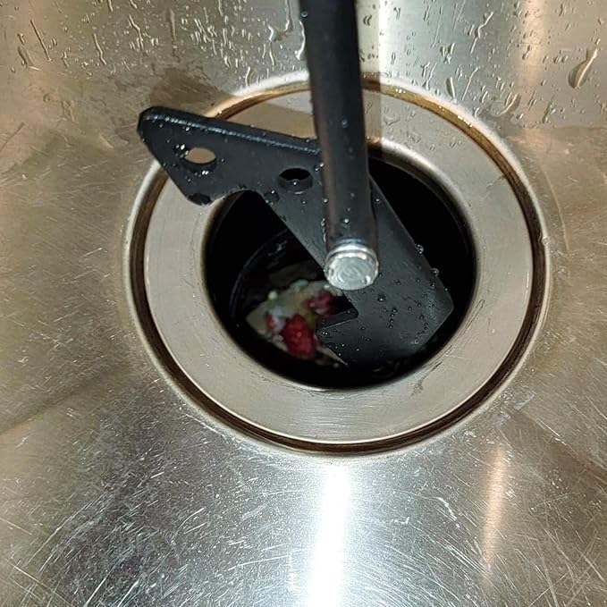 Garbage Disposer Unjamming Wrench,Garbage Disposal Wrench,Black Disposal Tool,for Remove Unclog Kitchen Sink Clogging Above the Sink (Black)