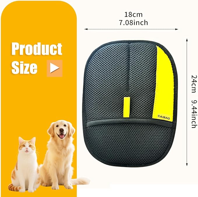 Electrostatic Pet Hair Removal Gloves: Quick Wiping - Reusable & Washable for Sofa Clothing Pet Beds Effortless Cats & Dogs Hair Remover for Busy Pet Owners (4pcs-Black)