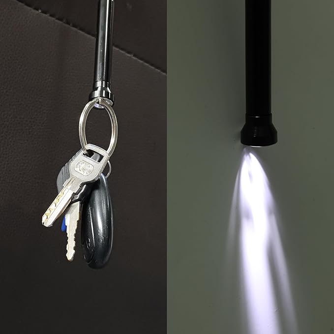 Claw grabber pickup tool,24.4 in Claw Grabber Tool with LED Light grabbing tool claw grabber pickup tool for Litter Pick Home Sink Drain and Metal small items (Black)
