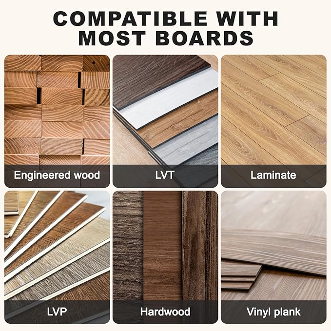 Floor Gap Fixer Tool – Heavy-Duty Plank Grabber with Washable Adhesive Pad, Durable Nylon Design for LVP, Laminate, Vinyl & Hardwood Flooring Repair(Upgraded Version)
