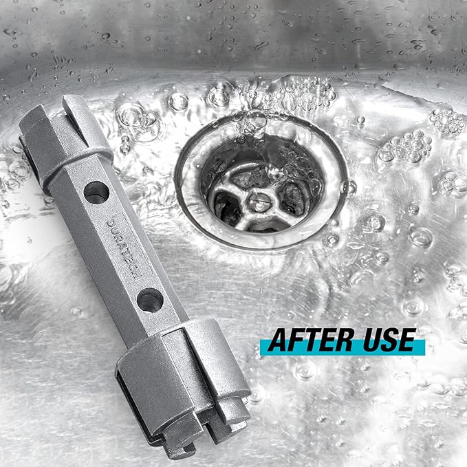 DURATECH Tub Drain Remover Wrench, Dual Ended Aluminum Alloy Wrench for Bath and Shower Drains