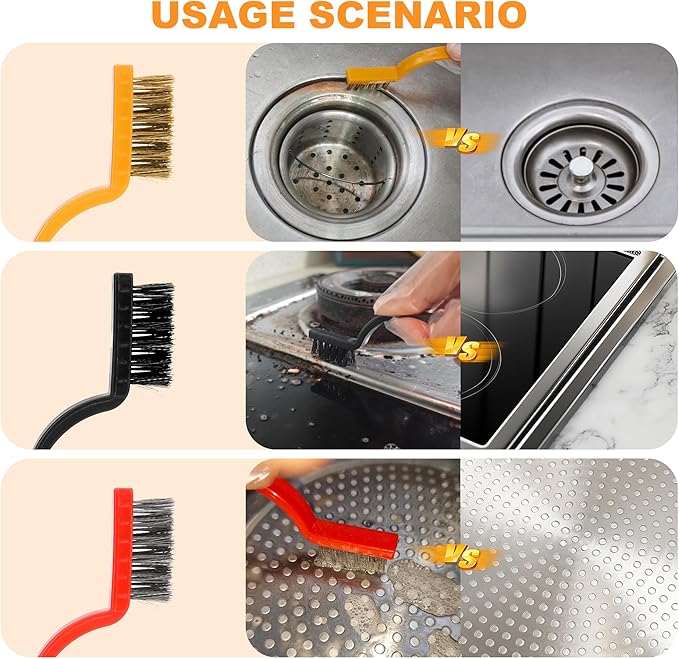 Razor Blade Scraper with 10pcs Blades and 3Pcs wire brushes,Scraper Tool for Cleaning Glass Window, Cooktop, Oven, Stove Scraper, Scraper with Buit-In Blade Storage, Upgraded Lock Mechanism,Gray