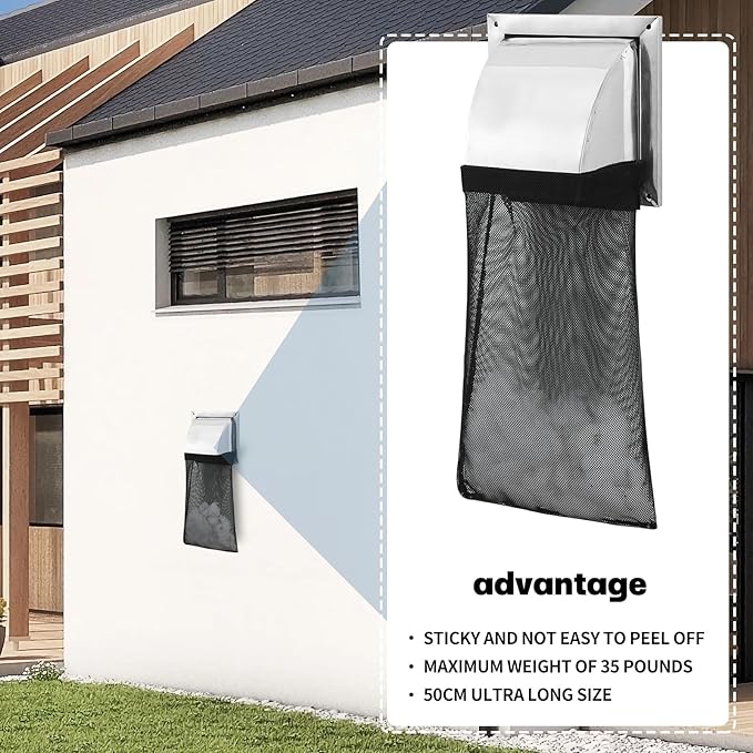 4Pcs Dryer Vent Lint Catcher, Dryer Lint Catcher, Lint Trap Catcher Dust Bag for Outdoor Indoor Dryer Vent Capturing Lint and Dust