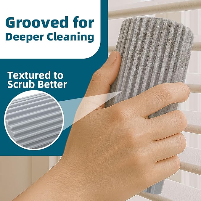 2-Pack Magic Cleaning Sponges - Extra Damp Dusting Sponges for Baseboards, Vents, Ceiling Fans & Cobwebs, No Dust Fly Multi-Surface Cleaner for Mirrors, Walls, Blinds & Household Dusting