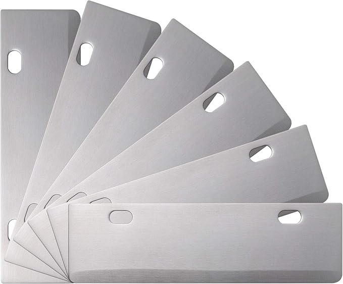 Grill Scrapers Blade Replacement Heavy Duty Rust Grill Blades Outdoor BBQ Tools & Accessories Blades (6 Pack)
