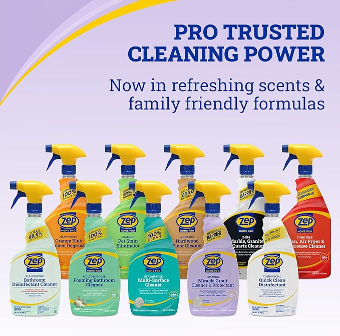 Zep Home Pro Foaming Miracle Grout Cleaner & Protectant - 32 Fl. OZ - (Pack of 1) 2-in-1 for Sparkling Clean Grout Lines