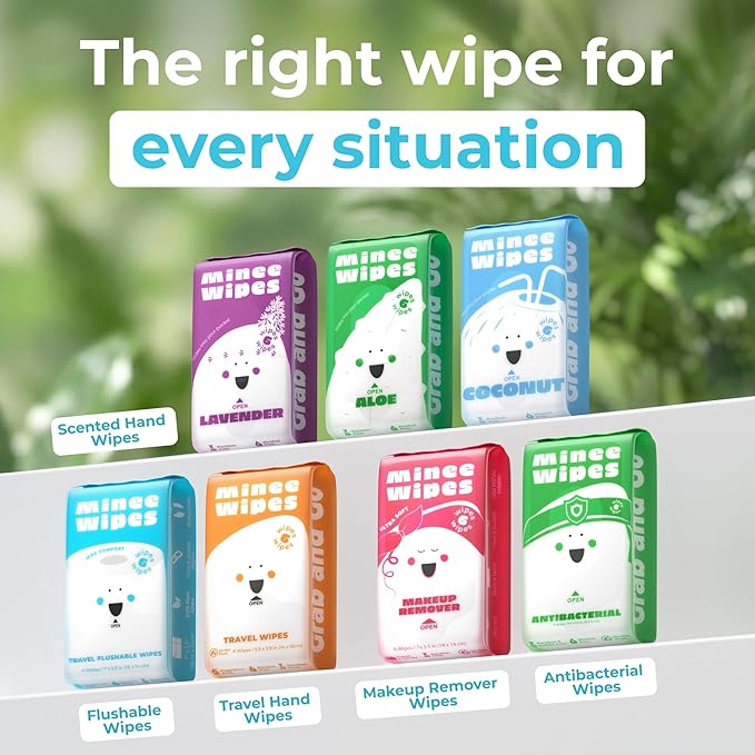Impossibly Compact Travel Flushable Wipes - 99.5% Water and Aloe - Safe for Sensitive Skin, Hypoallergenic & Unscented - Travel Essentials for Adults, Kids & Baby Care - 48 Pack Total 288 Wipes