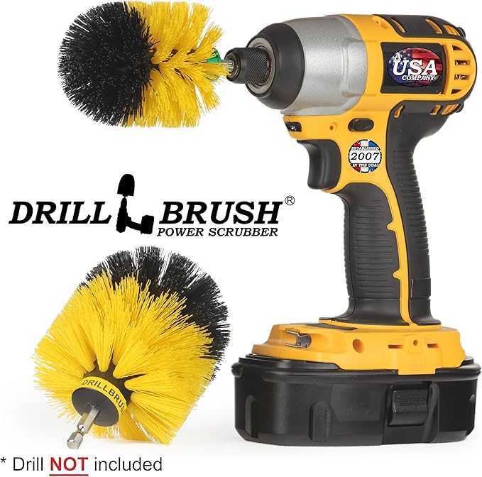 Bathroom Cleaning Supplies - Bathroom Accessories for Cleaning - Shower Cleaner Brush - Glass Shower Door Brush - Bathtub Cleaning Tools - Tile Grout Cleaner - Power Cleaning Brush - Sink Scrubber