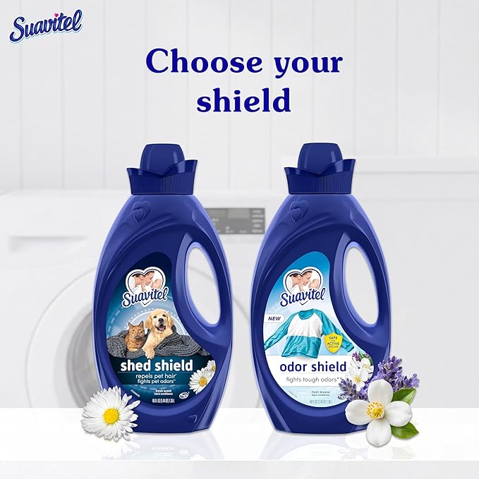 Suavitel Shed Shield Liquid Fabric Softener and Conditioner, Fresh Scent, 46 fl oz