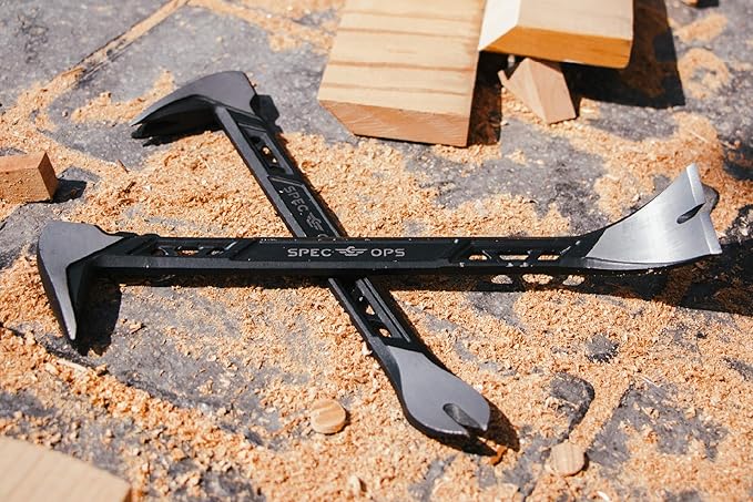 Spec Ops Tools Nail Puller Cats Paw Pry Bar, High-Carbon Steel, for Woodworking & Remodeling, 11 Inch